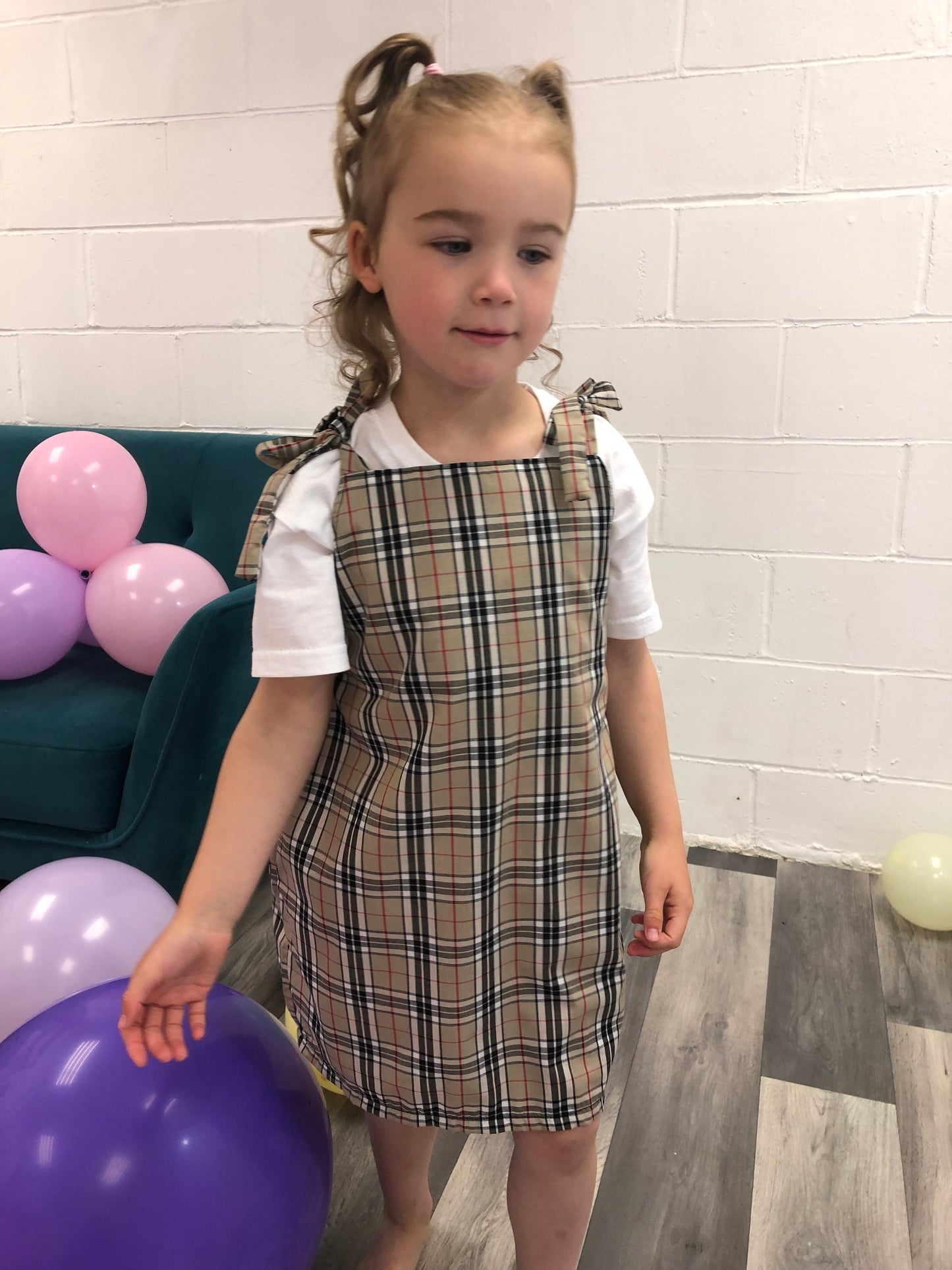 Baby tartan 2024 pinafore dress